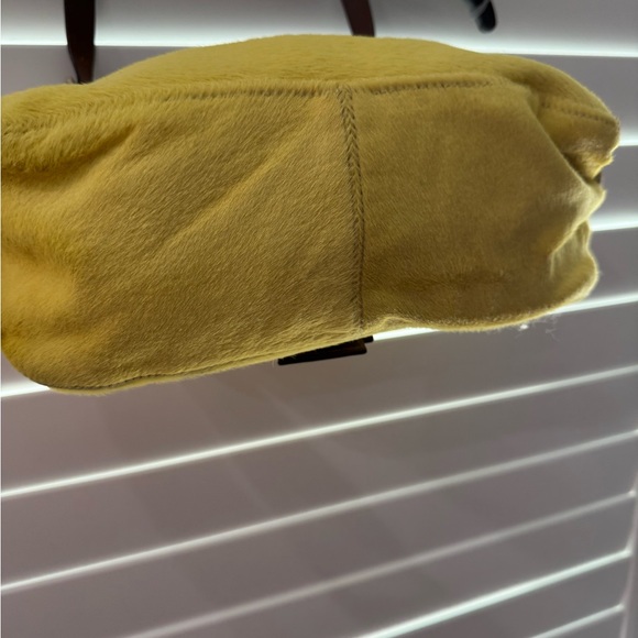 FENDI VINTAGE Pony Hair Mama Bag Brown/Yellow Women's Bag - Picture 6 of 13